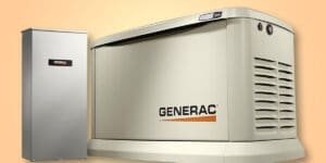Generac 7043 22kW Air Cooled Guardian Series Home Standby Generator with 200-Amp Transfer Switch